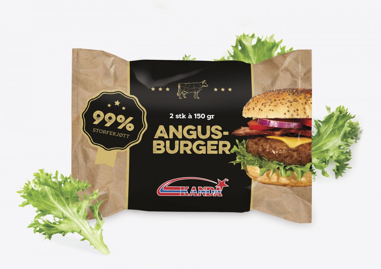 Affair har designet emballasje for burgere fra Kanda