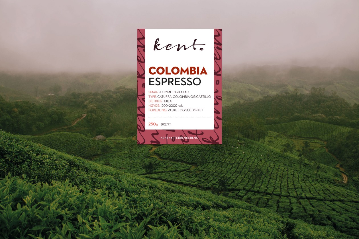 Affair har designet etiketter og logo for Kent kaffebrenneri
